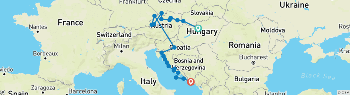Imagen de un mapa que muestra la ruta del circuito