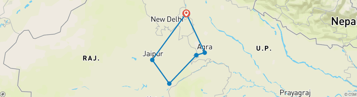 Imagen de un mapa que muestra la ruta del circuito