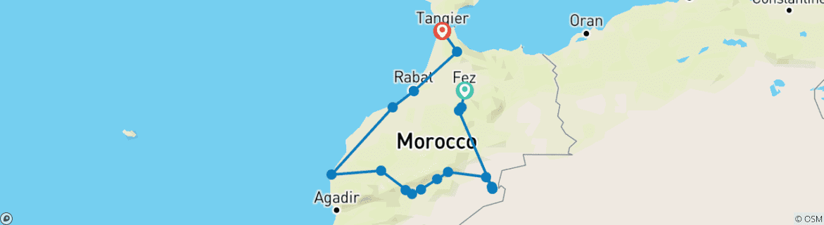 Imagen de un mapa que muestra la ruta del circuito