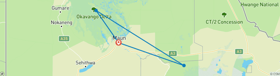Imagen de un mapa que muestra la ruta del circuito