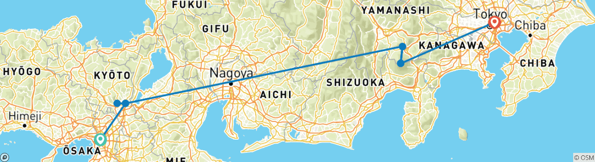 Imagen de un mapa que muestra la ruta del circuito