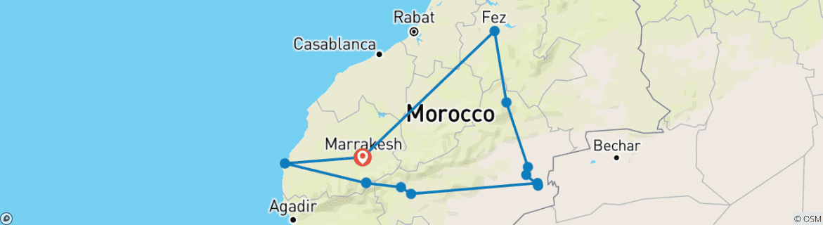 Imagen de un mapa que muestra la ruta del circuito