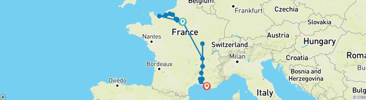 Imagen de un mapa que muestra la ruta del circuito