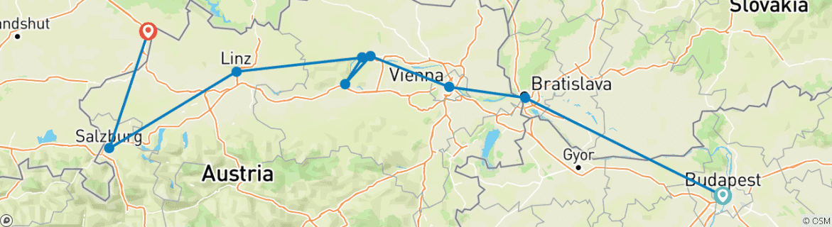 Imagen de un mapa que muestra la ruta del circuito
