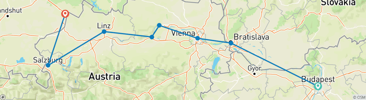 Imagen de un mapa que muestra la ruta del circuito