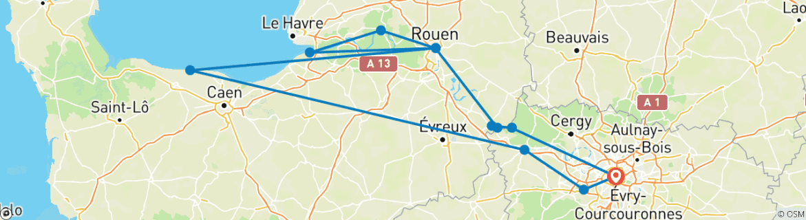 Imagen de un mapa que muestra la ruta del circuito