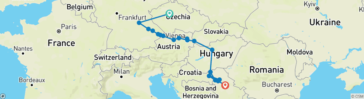 Imagen de un mapa que muestra la ruta del circuito