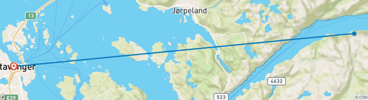 Image d'une carte montrant l'itinéraire du circuit