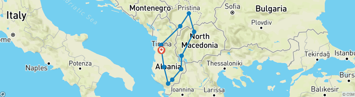 Imagen de un mapa que muestra la ruta del circuito