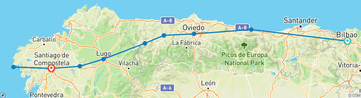 Imagen de un mapa que muestra la ruta del circuito