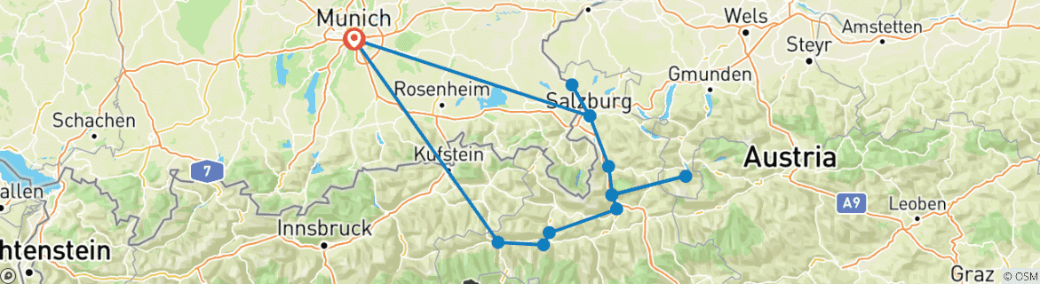 Imagen de un mapa que muestra la ruta del circuito