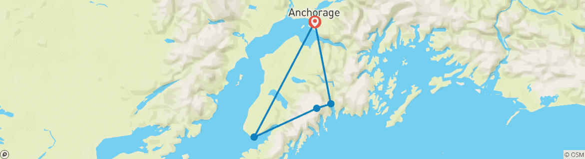 Image d'une carte montrant l'itinéraire du circuit