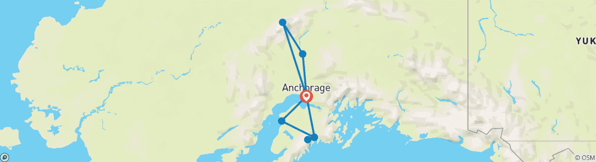 Image d'une carte montrant l'itinéraire du circuit