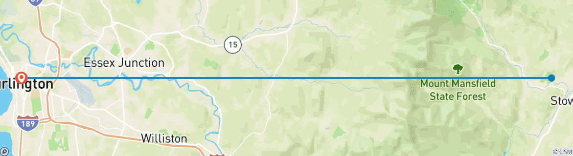 Image d'une carte montrant l'itinéraire du circuit