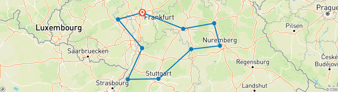 Imagen de un mapa que muestra la ruta del circuito
