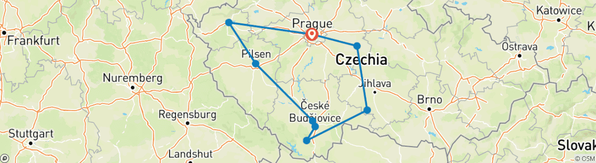 Imagen de un mapa que muestra la ruta del circuito