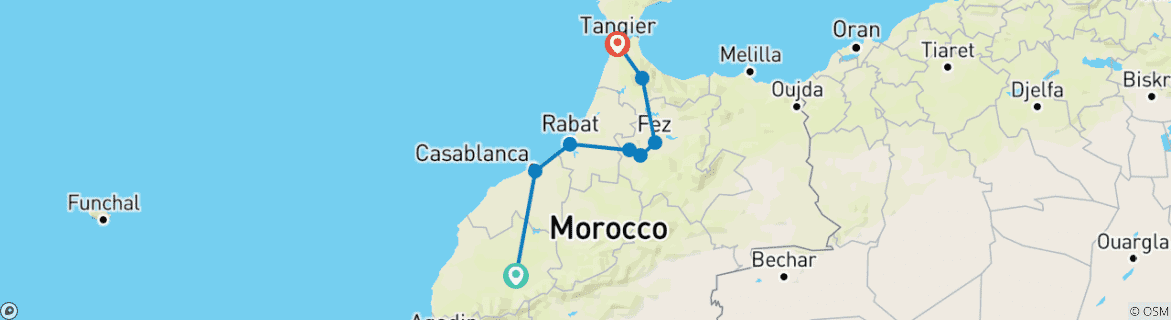 Imagen de un mapa que muestra la ruta del circuito