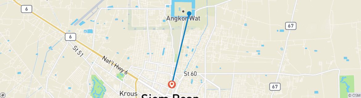 Mapa de Maravillas de Angkor: 3 días por los templos antiguos y crucero por el Tonle Sap