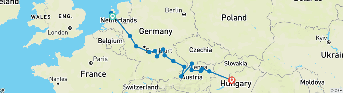 Imagen de un mapa que muestra la ruta del circuito