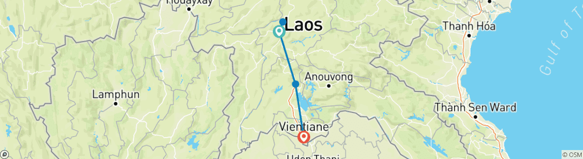 Karte mit der Reiseroute