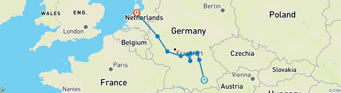 Imagen de un mapa que muestra la ruta del circuito