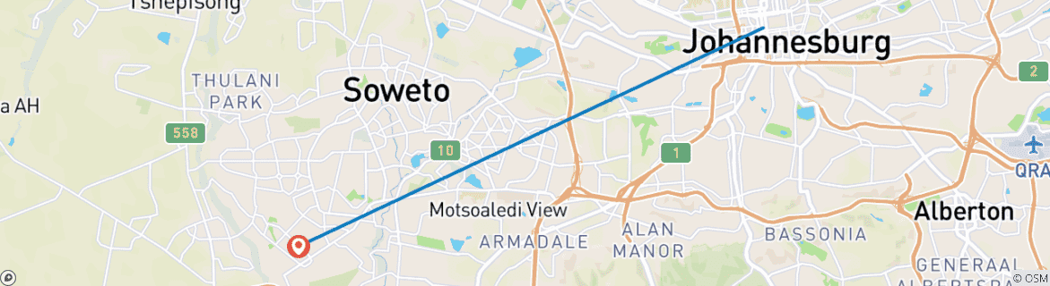 Image d'une carte montrant l'itinéraire du circuit