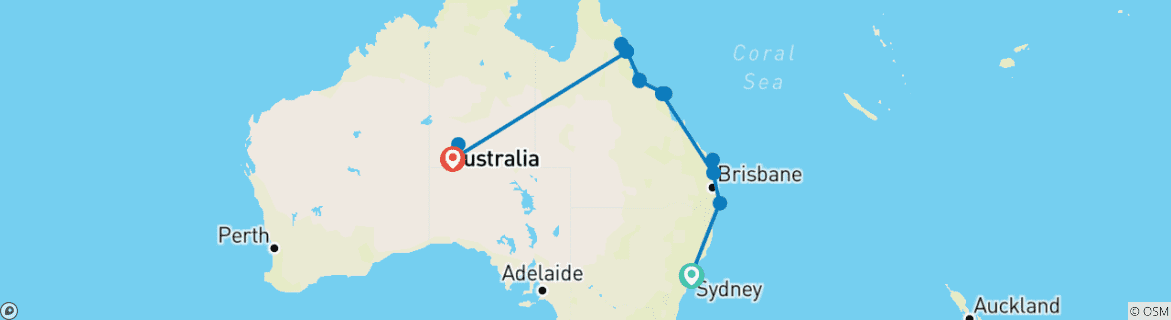 Carte du circuit Ultimate Australia (sans voile (à partir d'avril 2027))