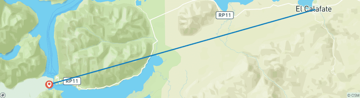 Karte mit der Reiseroute