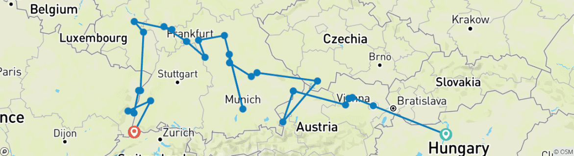 Imagen de un mapa que muestra la ruta del circuito