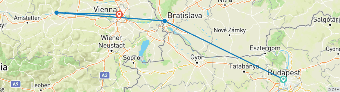 Imagen de un mapa que muestra la ruta del circuito