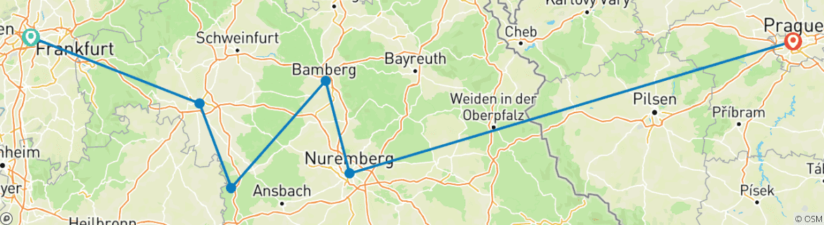 Imagen de un mapa que muestra la ruta del circuito