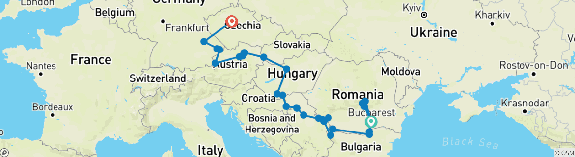 Imagen de un mapa que muestra la ruta del circuito