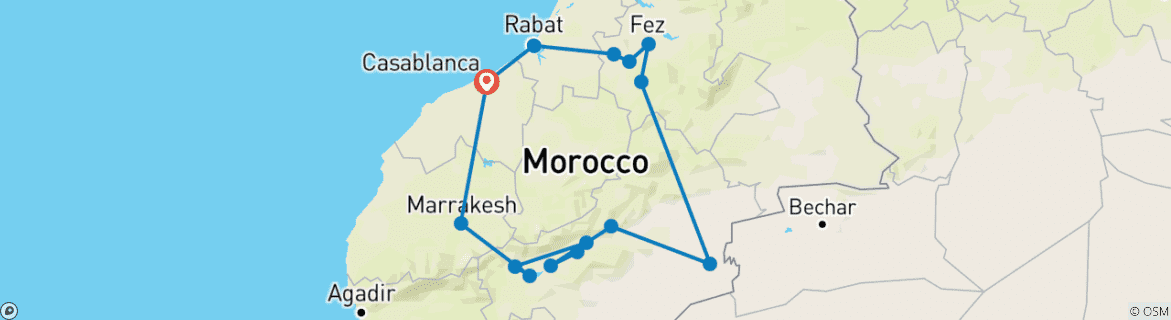 Imagen de un mapa que muestra la ruta del circuito