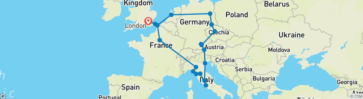 Imagen de un mapa que muestra la ruta del circuito