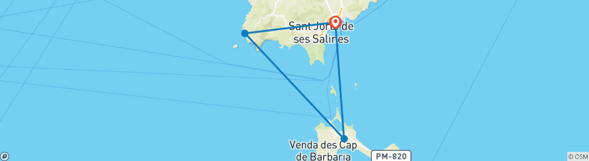 Image d'une carte montrant l'itinéraire du circuit
