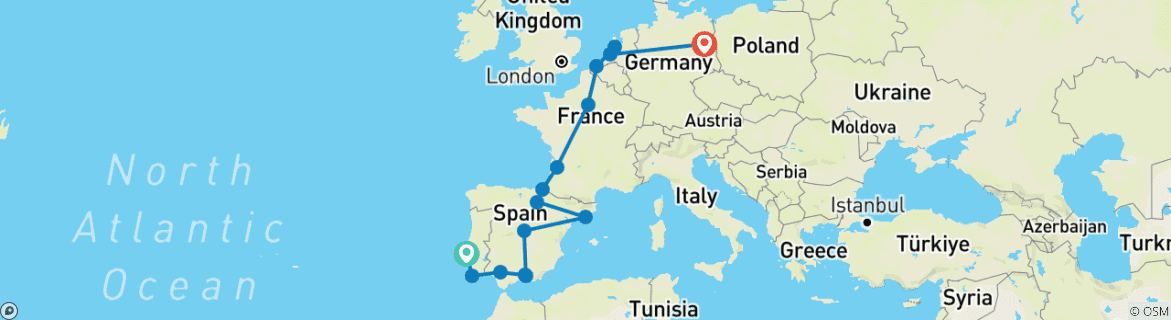 Imagen de un mapa que muestra la ruta del circuito