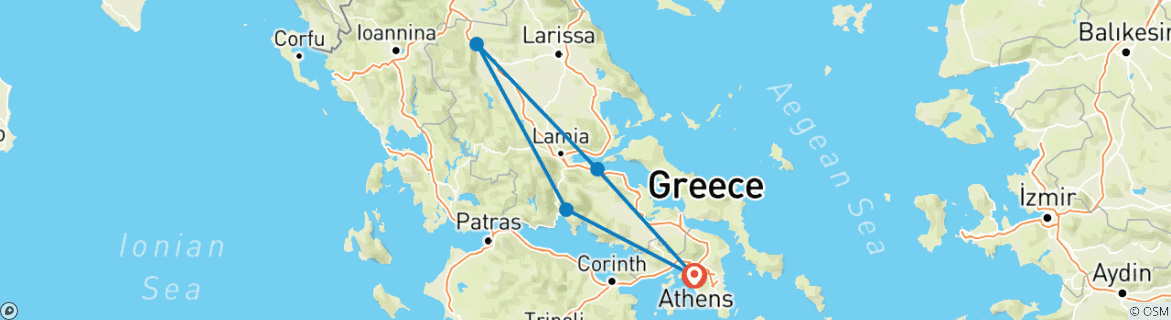 Image d'une carte montrant l'itinéraire du circuit