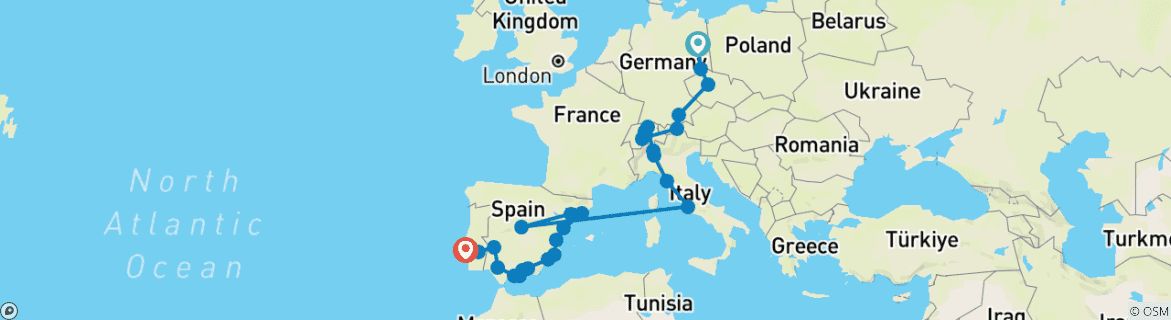 Imagen de un mapa que muestra la ruta del circuito