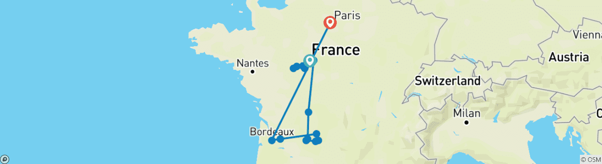 Imagen de un mapa que muestra la ruta del circuito