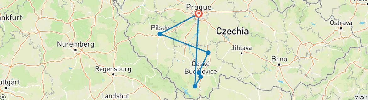 Imagen de un mapa que muestra la ruta del circuito