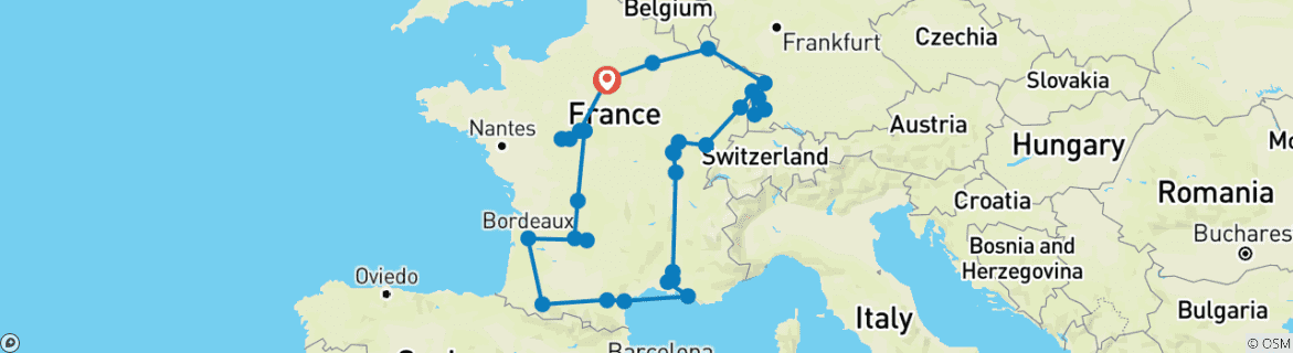 Imagen de un mapa que muestra la ruta del circuito