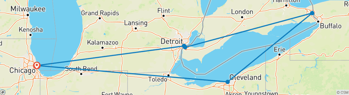 Imagen de un mapa que muestra la ruta del circuito