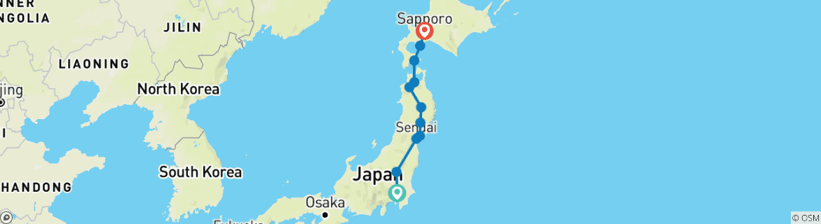 Imagen de un mapa que muestra la ruta del circuito