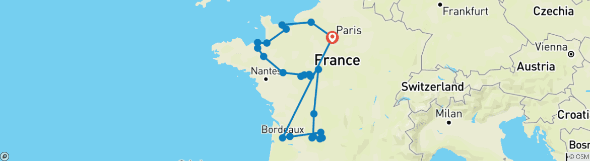 Imagen de un mapa que muestra la ruta del circuito