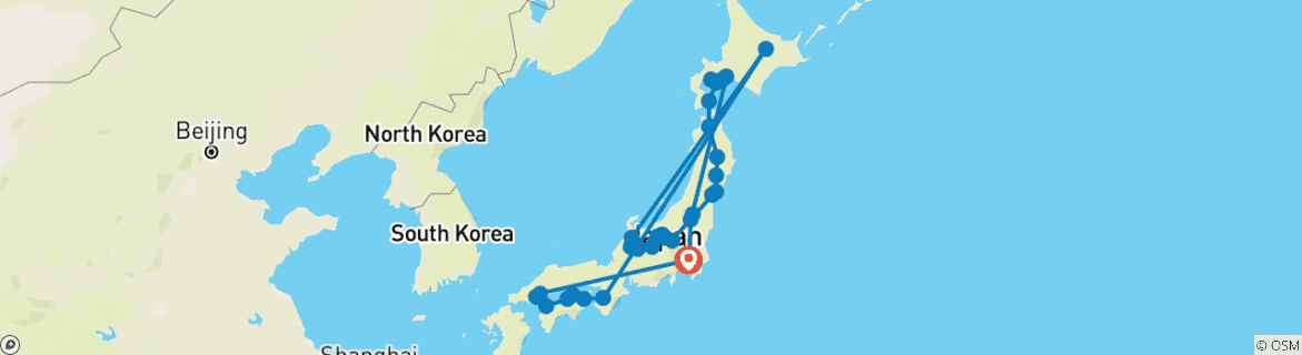 Carte du circuit Le Japon vous attend