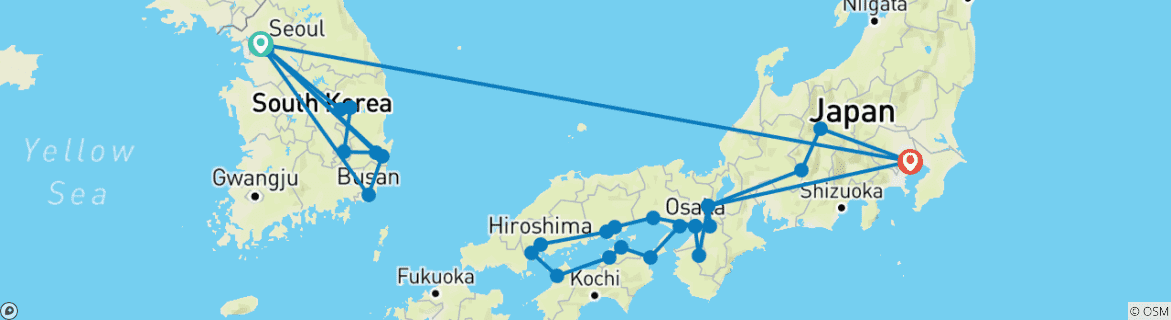 Imagen de un mapa que muestra la ruta del circuito