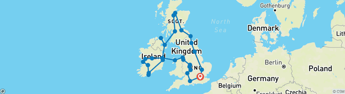 Imagen de un mapa que muestra la ruta del circuito