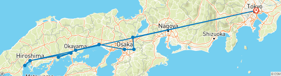 Imagen de un mapa que muestra la ruta del circuito