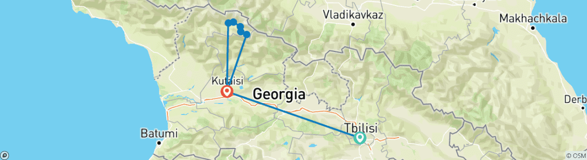 Imagen de un mapa que muestra la ruta del circuito