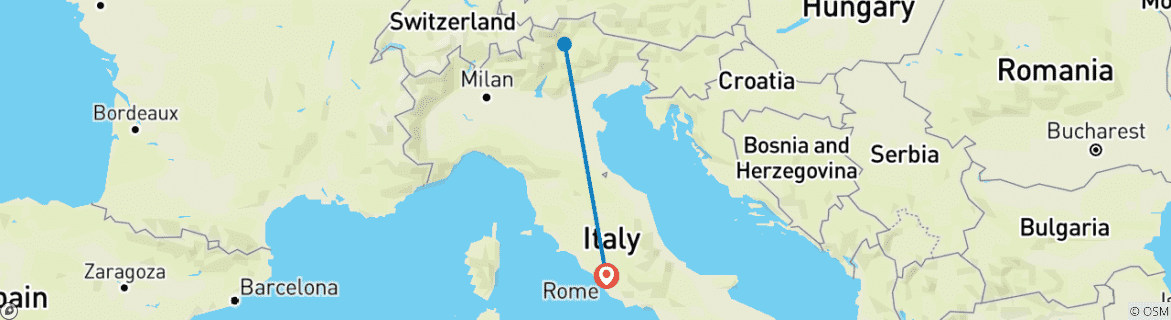 Image d'une carte montrant l'itinéraire du circuit